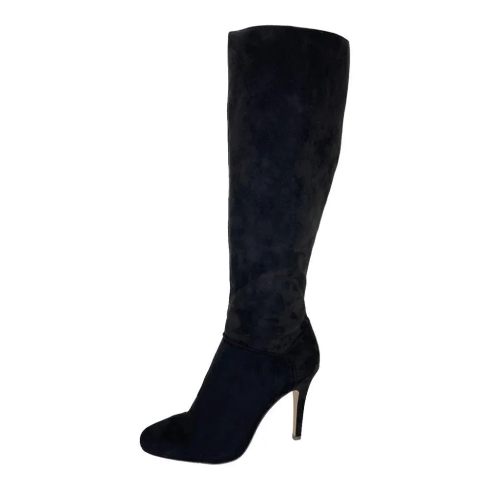 International Concepts Taisa Black Microsuede Knee High Womens Boots Size 9M - Picture 2 of 10